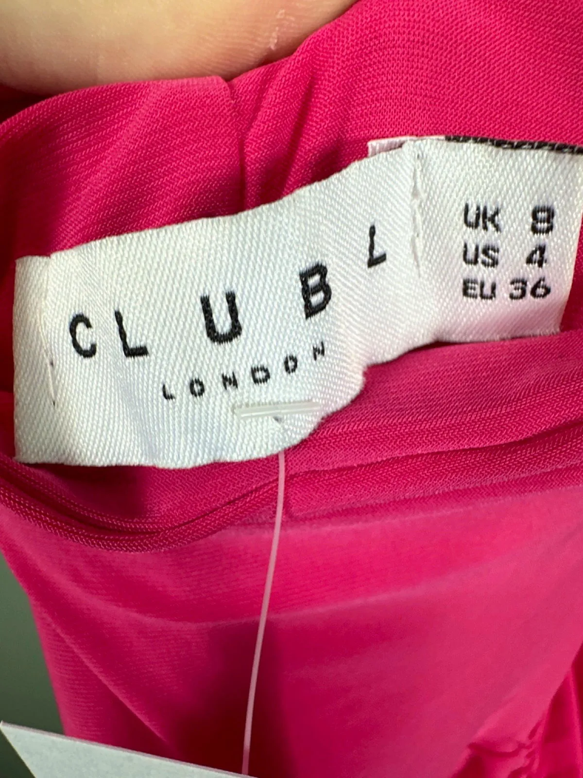 Club L London Pink Ruched Maxi Dress UK 8