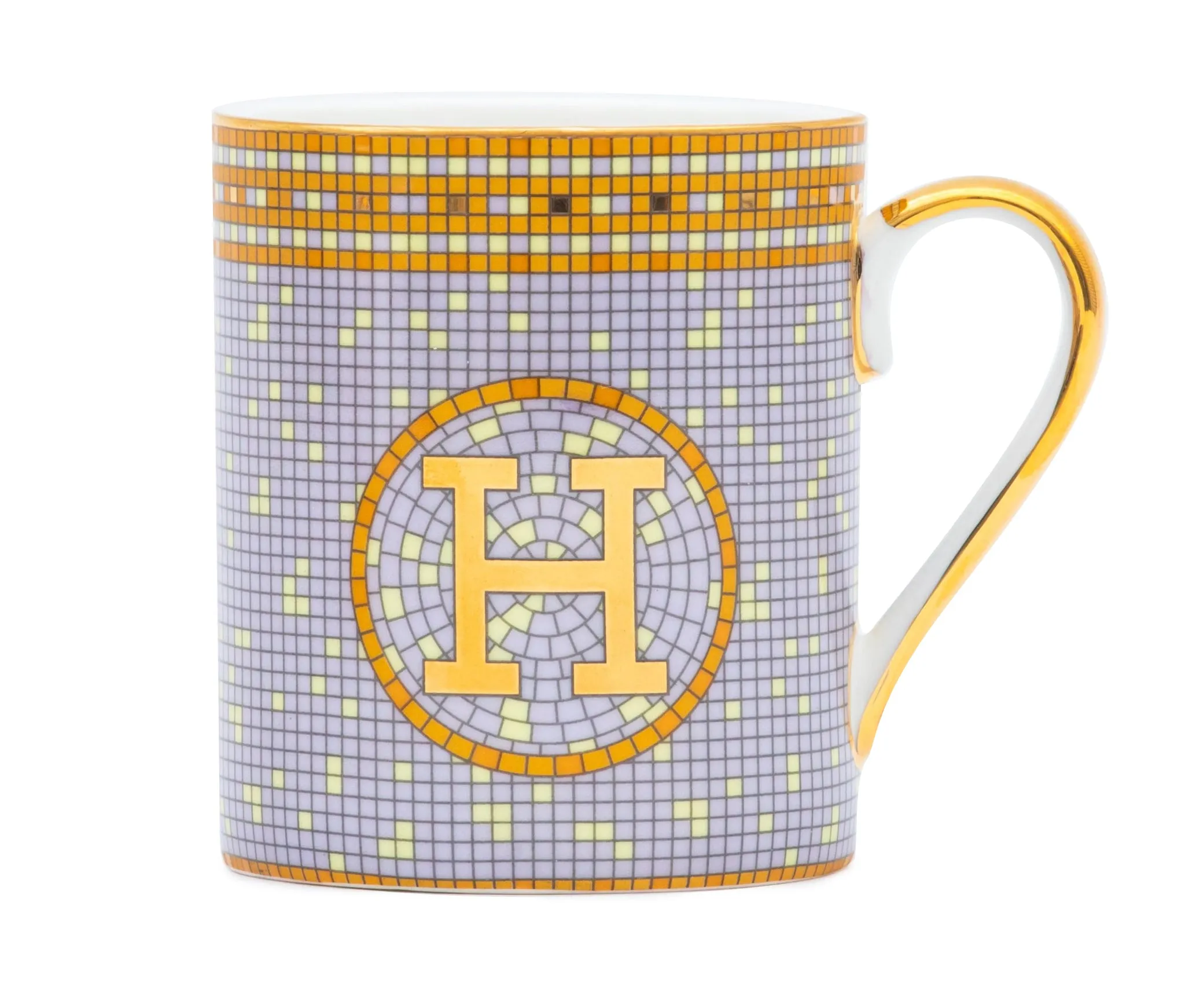 Coffee Mugs Set of 2 - Bone China Mugs with Mosaic Pattern Fancy Mugs for Coffee, Tea, or Drinking 10 Oz for Daily use, a Gift or all Occasions