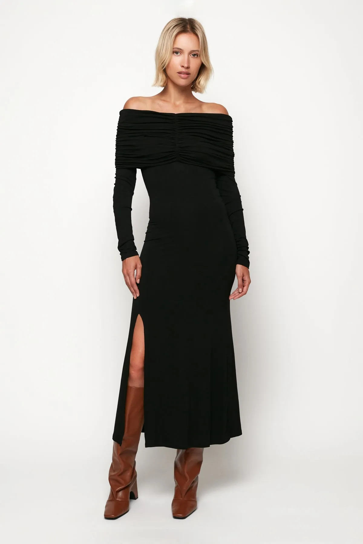 Cold Shoulder Midi