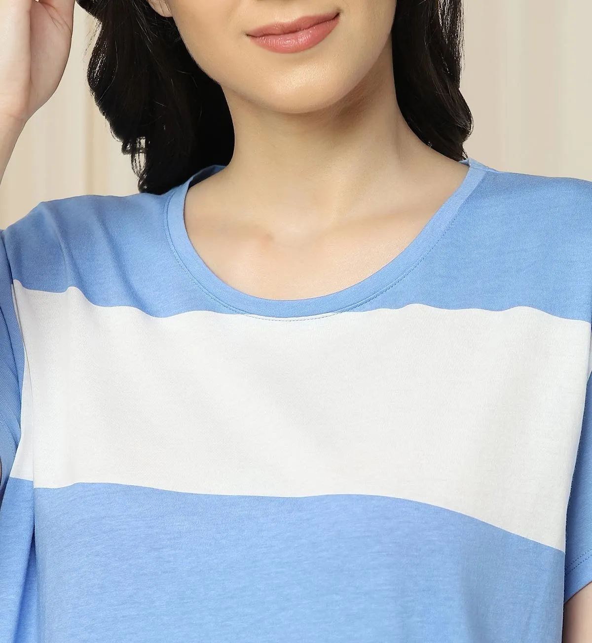 Colorblocked Knitted Nightdress