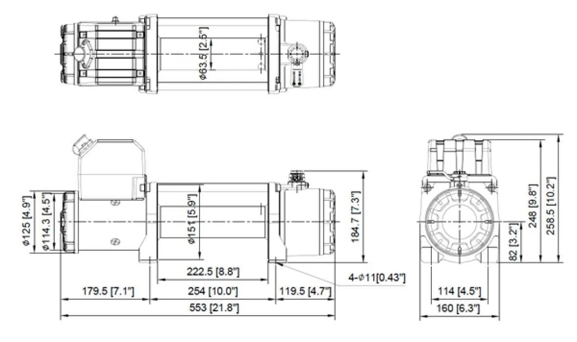 COMEUP GIO 120S PN: 853860 12,000LB 12V DC WINCH
