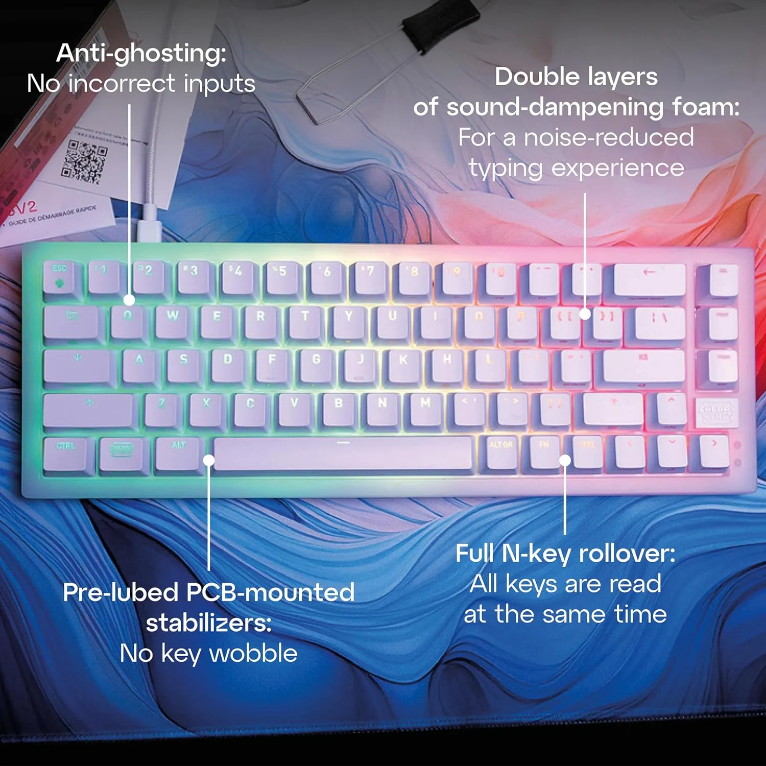 Compact Mechanical Gaming Keyboard 65% Hot-Swappable