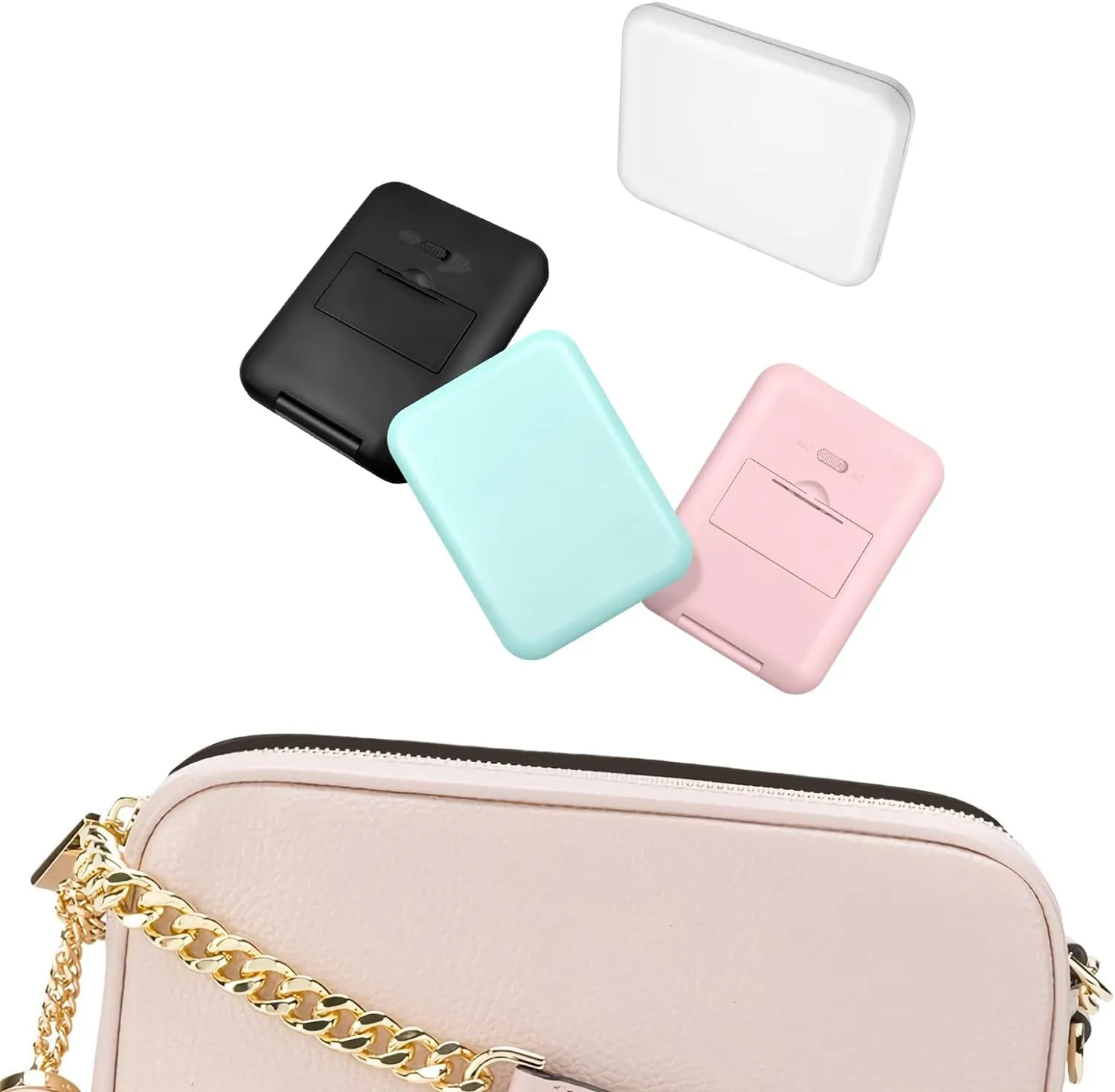 Compact Mirror, 1X/3X Magnification LED Pocket Mirror with Nternal Biattery, Pink Mini Mirror for Purse, Pocket,Travel and Present