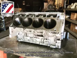 Concept Performance LSR Solid Aluminium LS Engine Block LSR-FMJ-SD2X 4.117" Bore, 9.240" Deck Height with Dual Crossbolted Main Caps