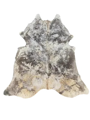 Concrete Acid Washed Premium Brazilian Cowhide, XL CH75DVN DZ