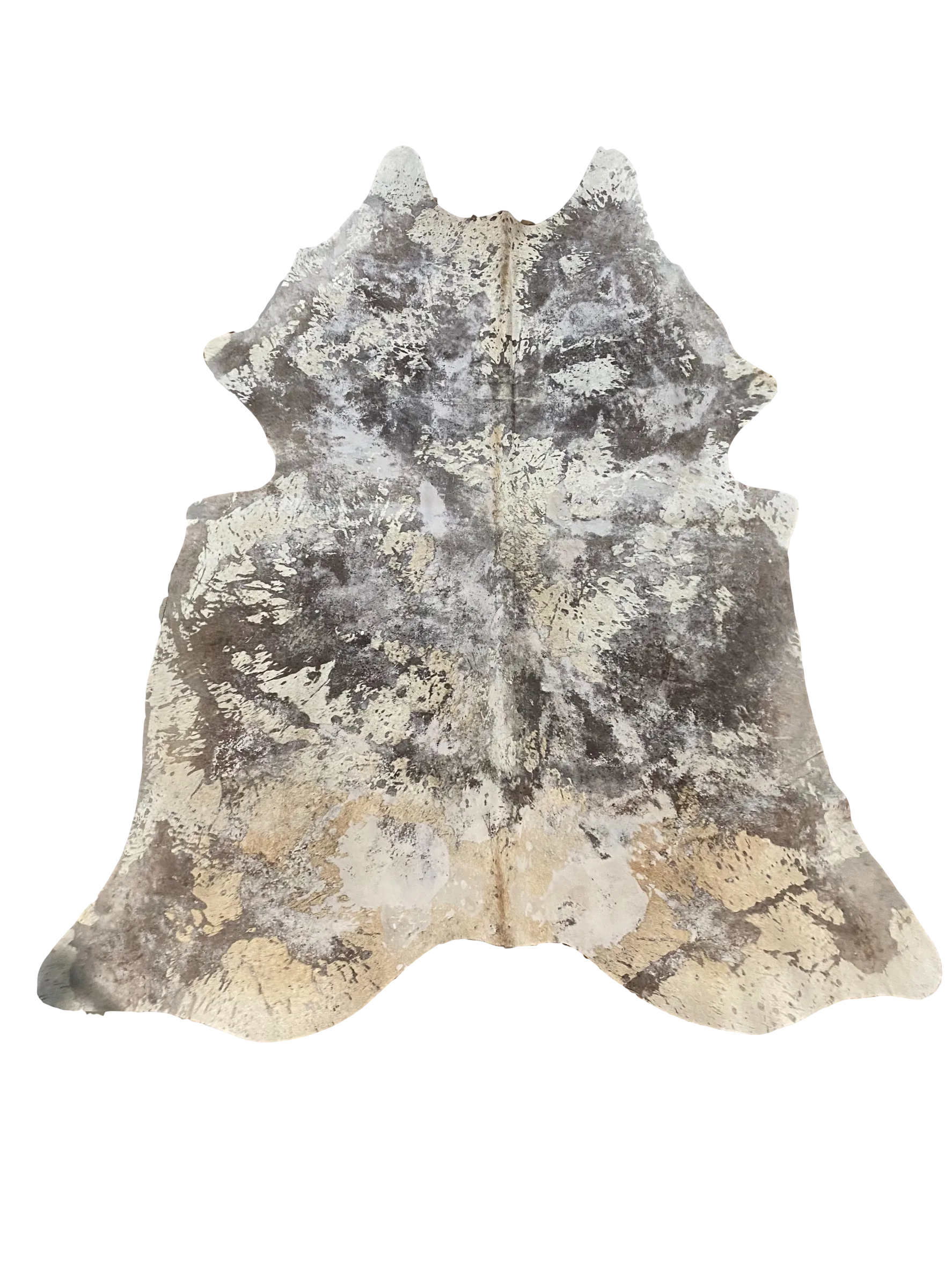 Concrete Acid Washed Premium Brazilian Cowhide, XL CH75DVN I