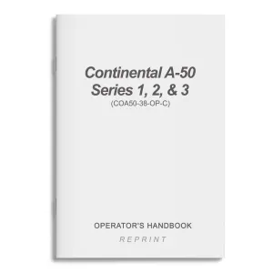 Continental A-50 Series 1,2,&3 Operator's Handbook (COA50-38-OP-C)