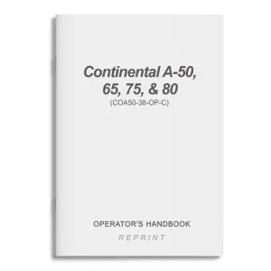 Continental A-50,65,75,&80 Operator's Handbook (COA50-38-OP-C)