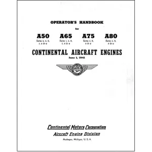 Continental A50, A65, A75, A80 Operator's Handbook (COA50,65,75,80M)