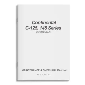 Continental C-125,145 Series Maintenance & Overhaul Manual (COC125-M-C)