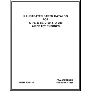 Continental C-75, C-85, C-90 & O-200 1981 Parts Catalog (X30011A)