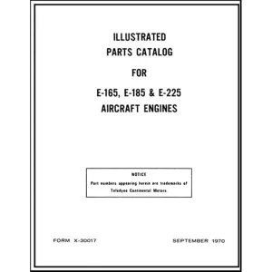 Continental E-165, E-185, E-225 Series Parts Catalog (X-30017)