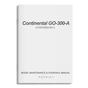 Continental GO-300-A Model Maintenance & Overhaul Manual (COGO300A-M-C)