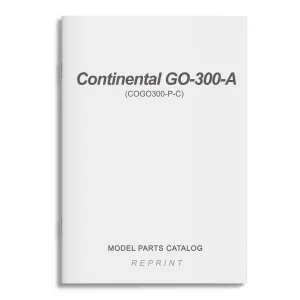 Continental GO-300-A Model Parts Catalog (COGO300-P-C)