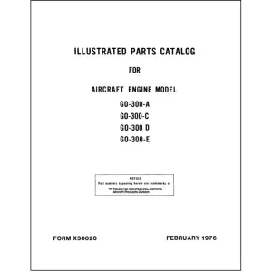 Continental GO-300 Series Parts Catalog (X-30020)