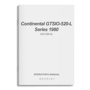Continental GTSIO-520-L Series 1980 Operator's Manual (X30532)