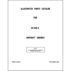 Continental IO-346-A Engine Parts Manual (COIO-346A-69-PC)