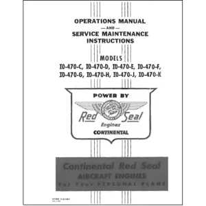 Continental IO-470-C thru K Red Seal Operations & Service Maintenance (C-K-081)