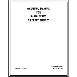 Continental IO-520 Series 1982 Overhaul Manual (X-30039ACOPY)