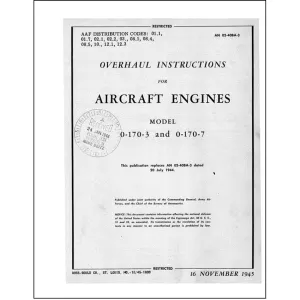 Continental O-170-3 and O-170-7 Overhaul Instructions (02-40BA-3)