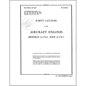 Continental O-170-3 and O-170-7 Parts Catalog (02-40BA-4)