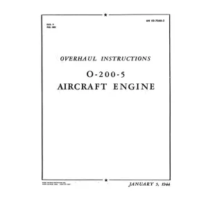 Continental O-200-5 Series Overhaul Instructions (COO2005-44-OH-C)