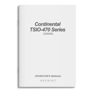 Continental TSIO-470 Series Operator's Manual (X30035)