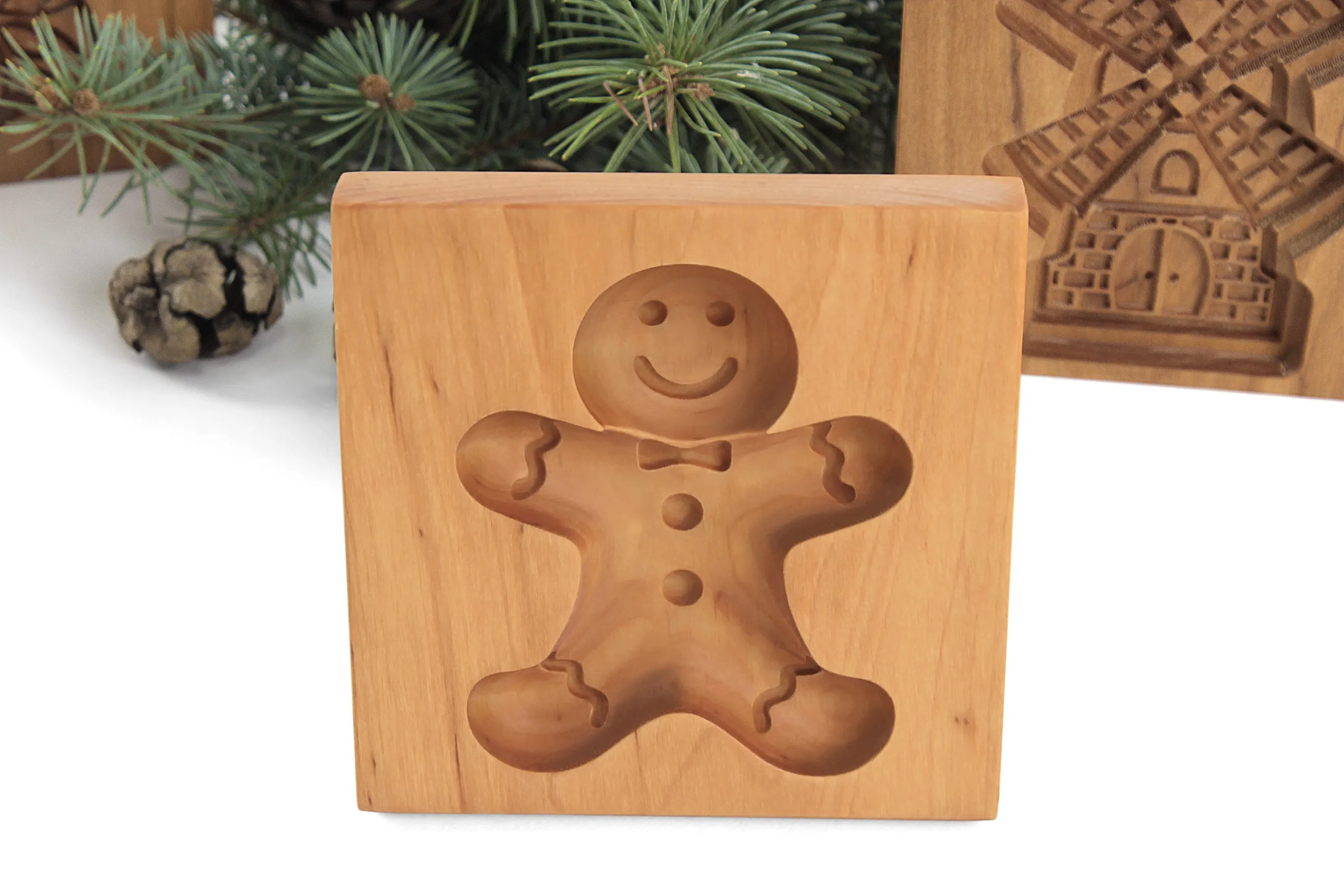 Cookie Mold, Gingerbread Man Christmas Cookie Cutter, Springerle Mold, Wooden Biscuit Stamp, Speculaas, Cookie Embosser, Shortbread Stamp, Xmas Gift