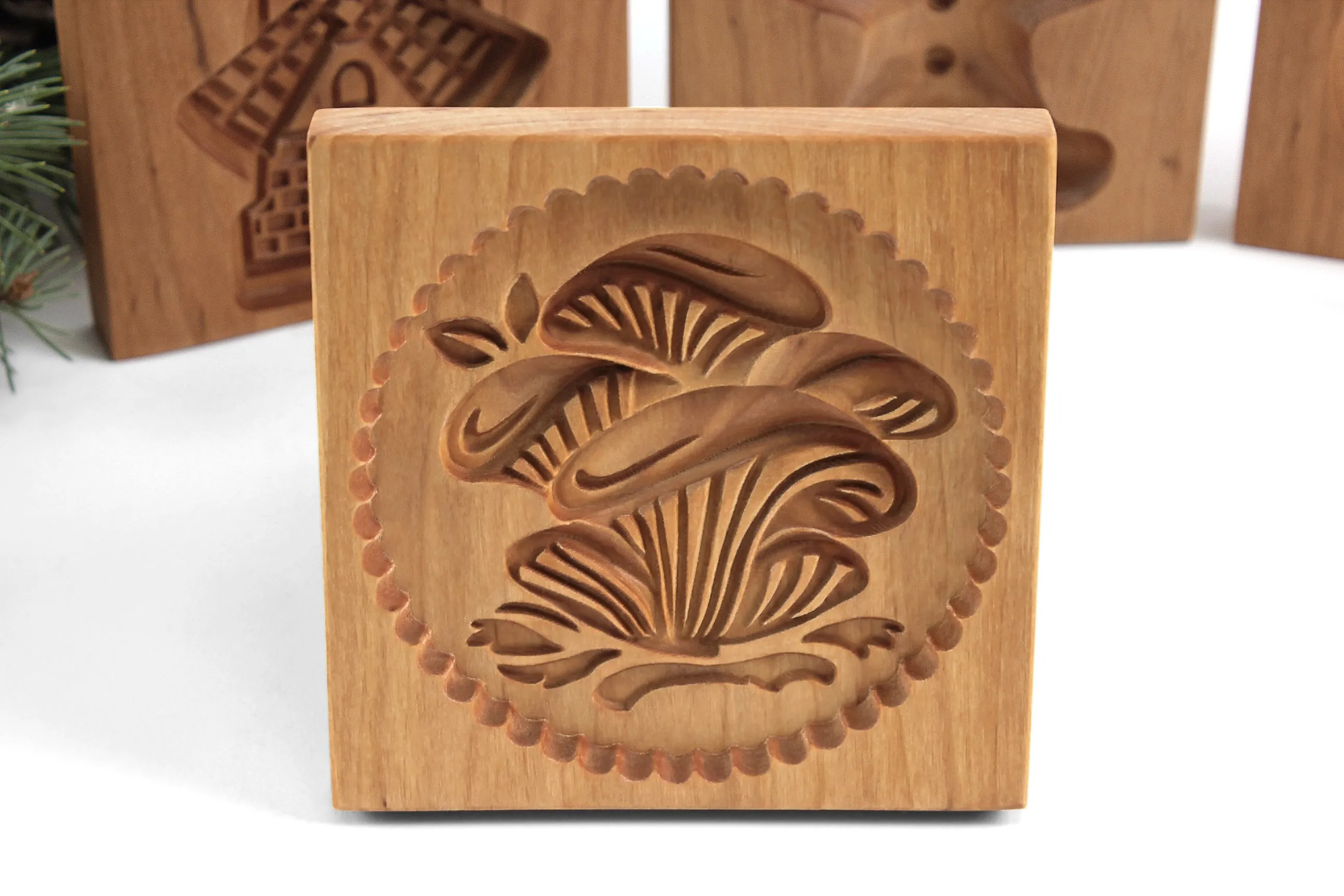 Cookie Mold,  Сhanterelles Springerle Mold, Girolles Xmas Cookie Cutter, Gingerbread, Speculaas, Clay Mold Gift, Christmas Gift