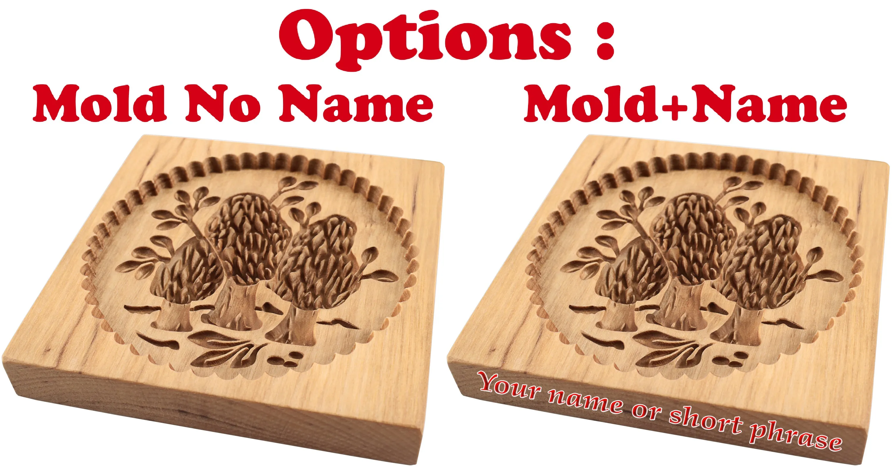 Cookie Mold,  Morel Mushrooms Wooden Cookie Mold, Girolles Xmas Cookie Cutter, Gingerbread, Speculaas, Clay Mold Gift, Christmas Gift