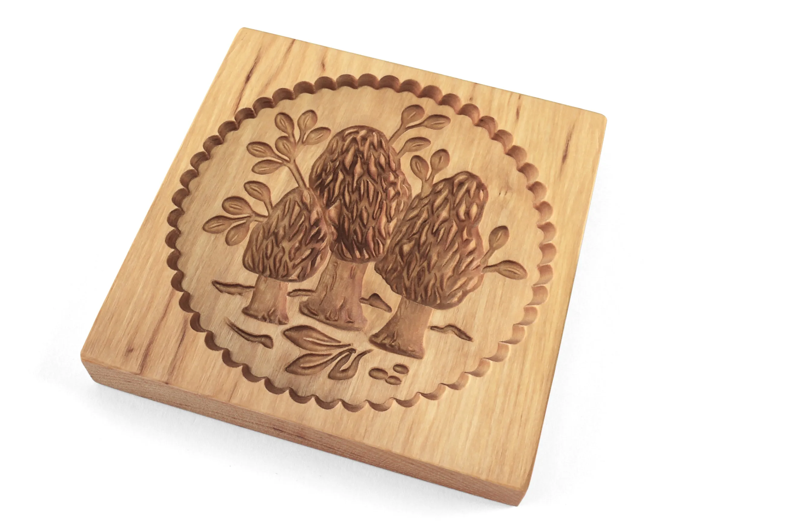 Cookie Mold,  Morel Mushrooms Wooden Cookie Mold, Girolles Xmas Cookie Cutter, Gingerbread, Speculaas, Clay Mold Gift, Christmas Gift