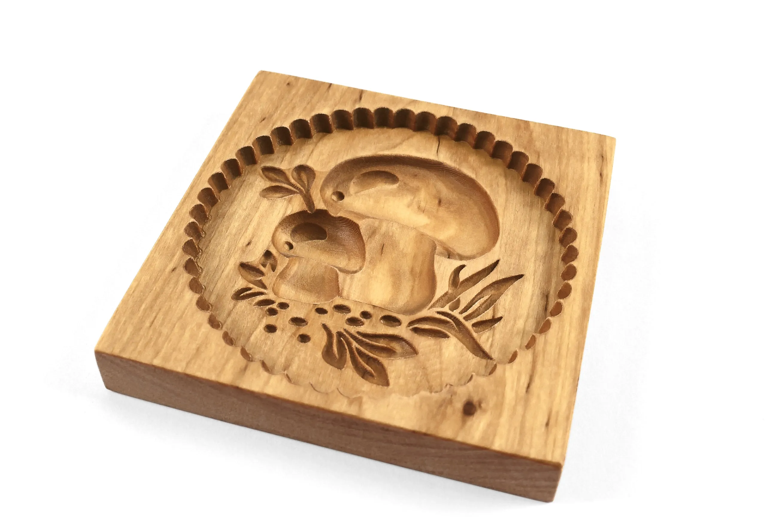 Cookie Mold, Porcini Mushrooms Springerle Mold, Wooden Cookie Embosser, Christmas Cookie Cutter, Gingerbread, Speculaas, Clay Mold, Christmas Gift