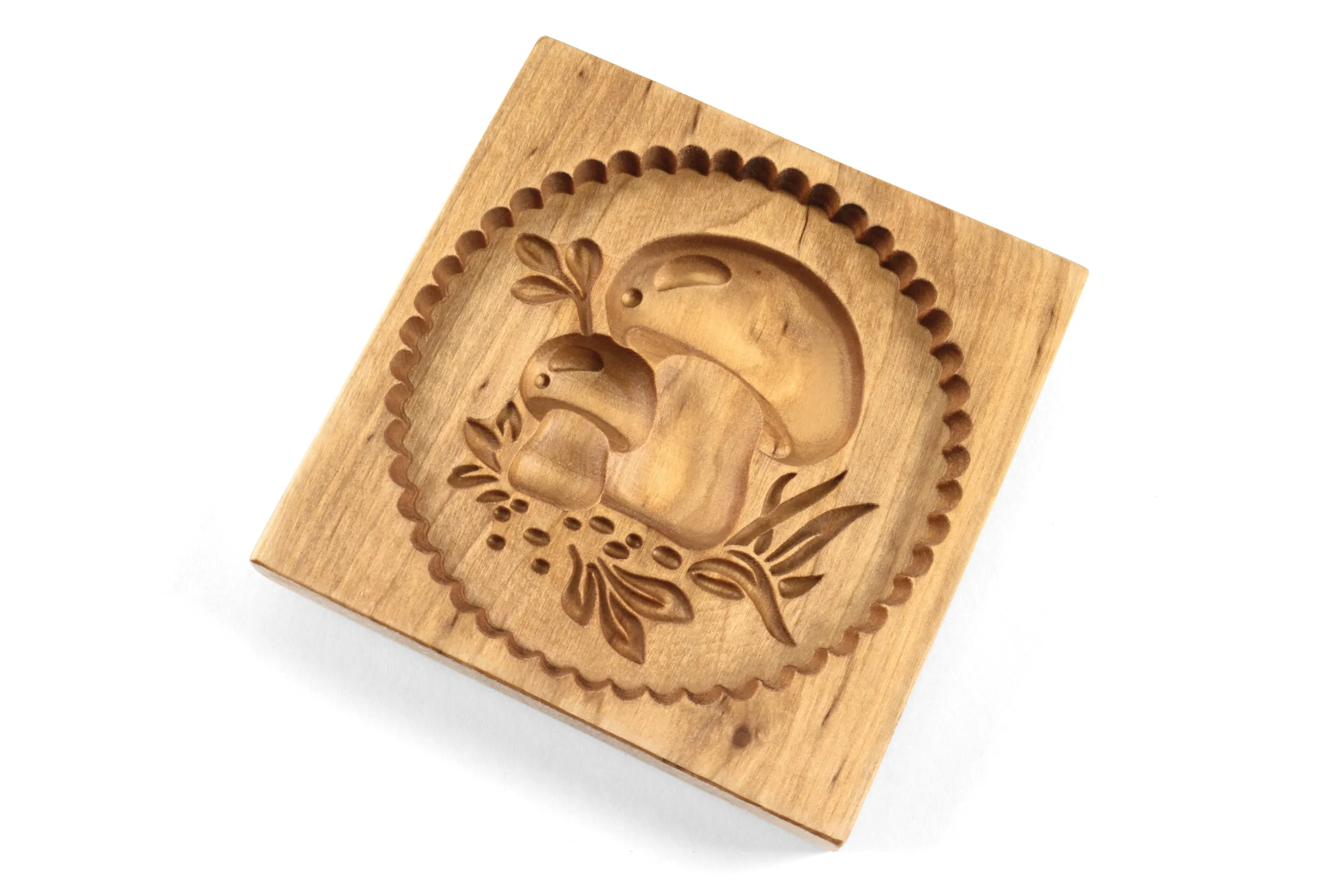 Cookie Mold, Porcini Mushrooms Springerle Mold, Wooden Cookie Embosser, Christmas Cookie Cutter, Gingerbread, Speculaas, Clay Mold, Christmas Gift