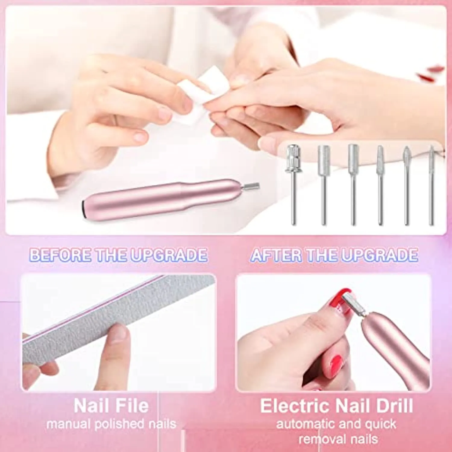 Cooserry Acrylic Nail Kit with Drill and UV Light - Acrylic Powder and Liquid Set with 2 in 1 Nail Glue, Long False Nail - Nails Kit Acrylic Set with 3 Colors Acrylic Powder for Art Nails Beginner