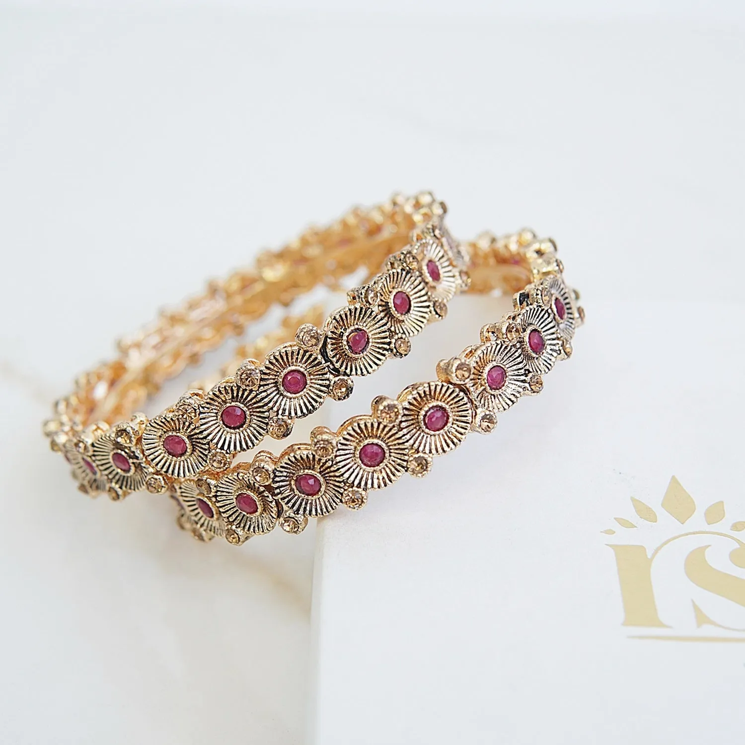 Copper Gold 2 Pcs Bangles