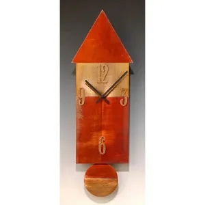 Copper House Pendulum Wall Clock by Leonie Lacouette