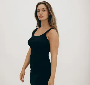 Core Bold Rib Ruched Side Dress
