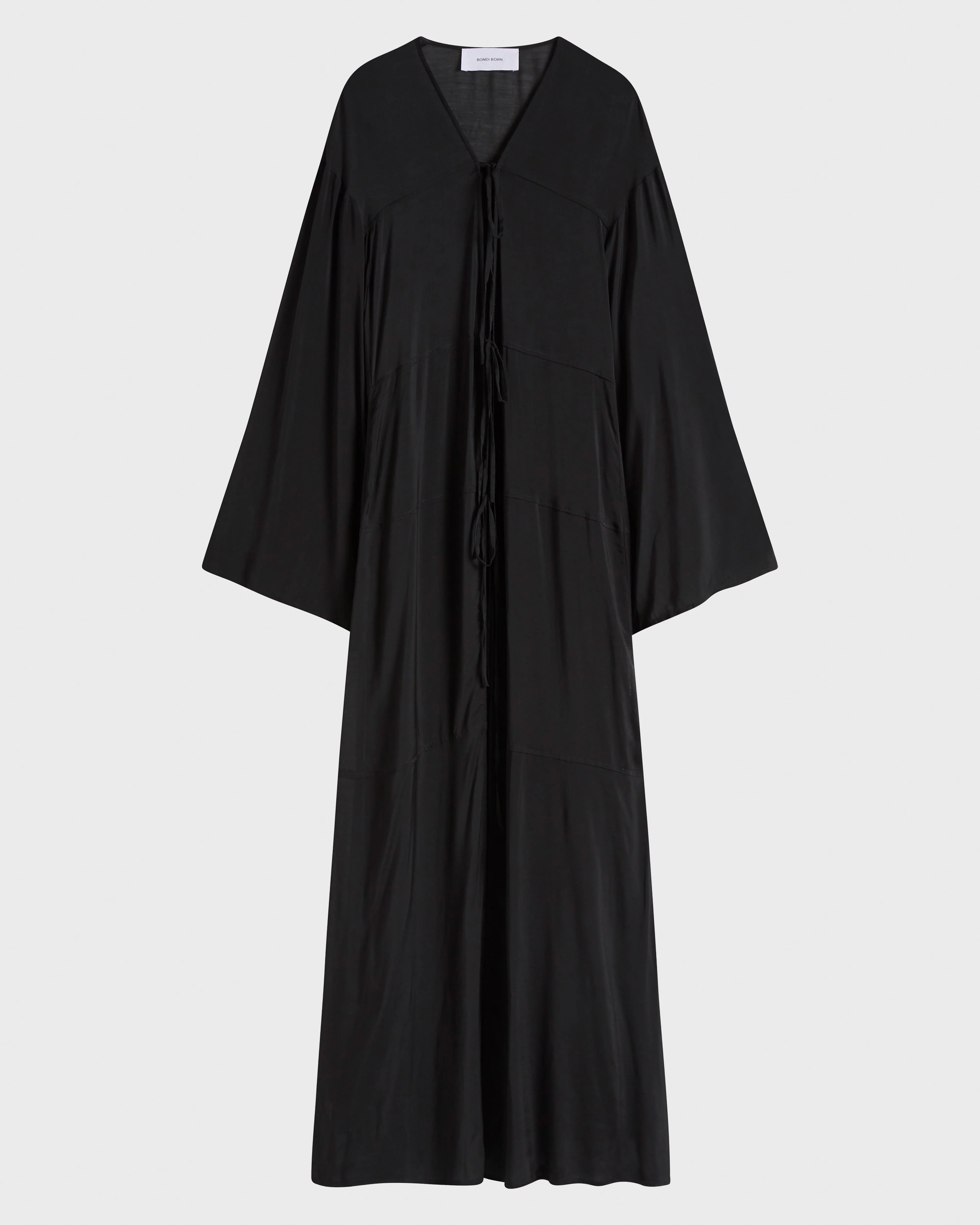 Cremona Tie-Front Maxi Coverup - Black