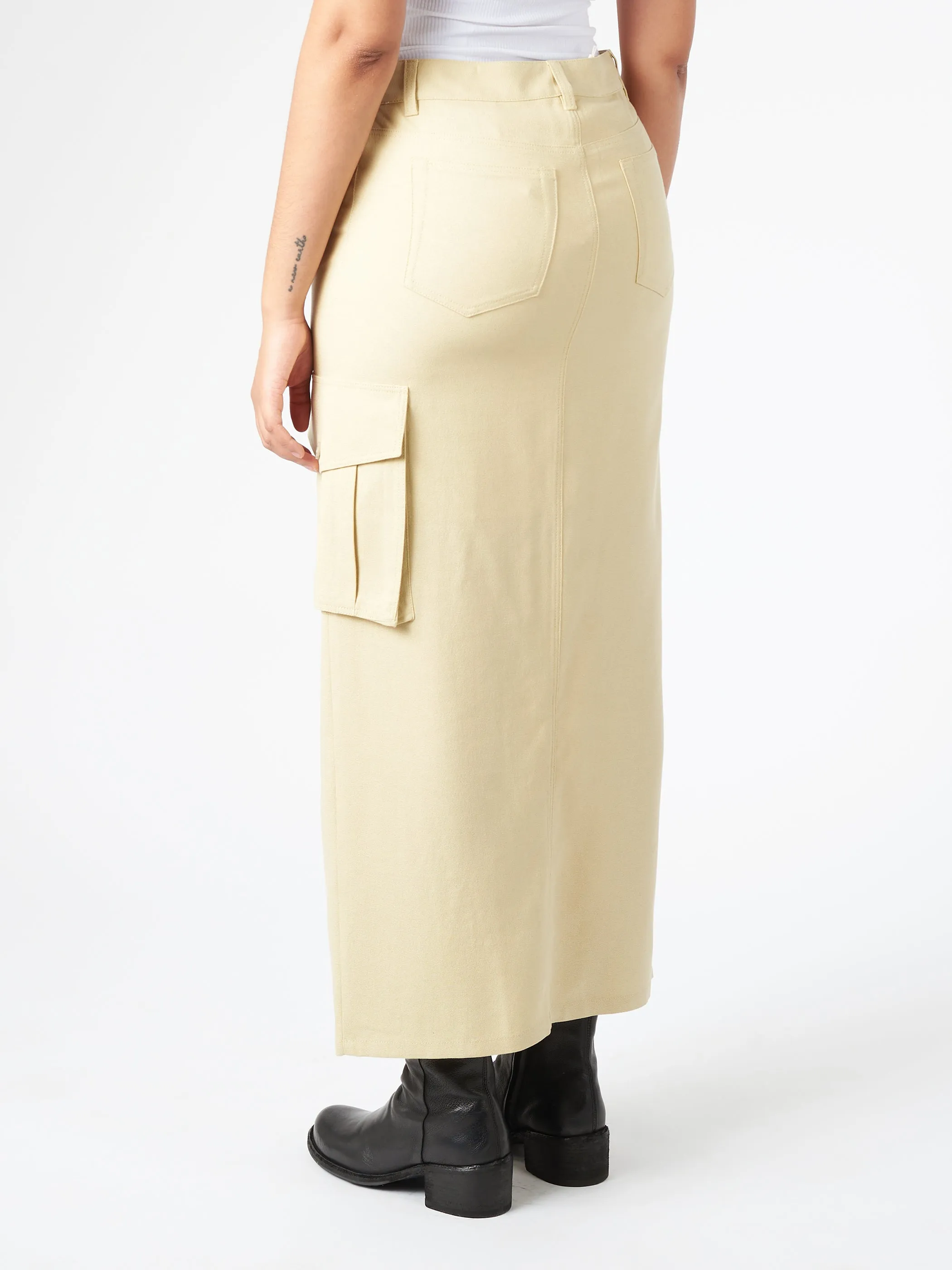 Crepe Cargo Skirt