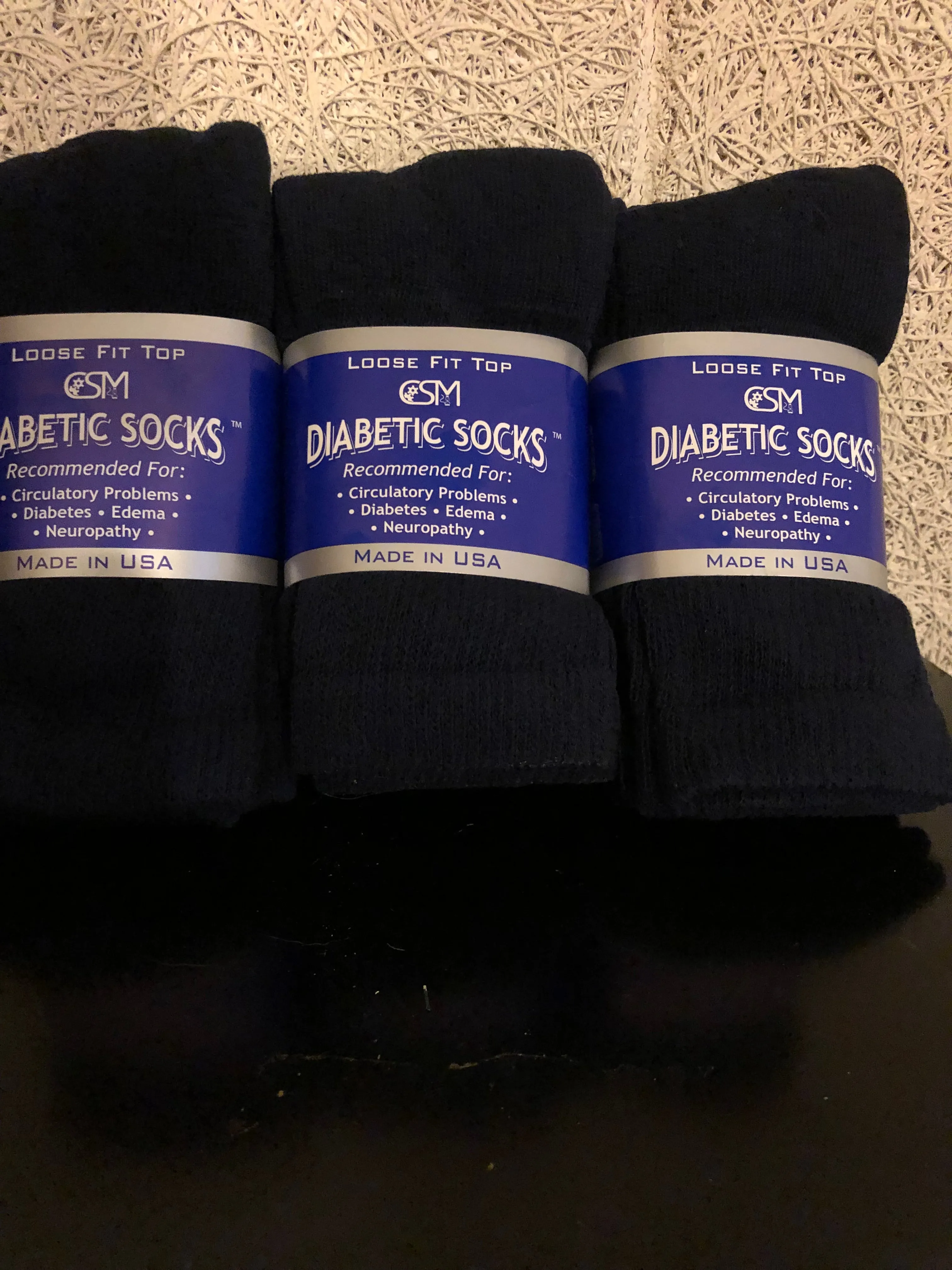 Cresswell Diabetic Crew Socks Women -Black