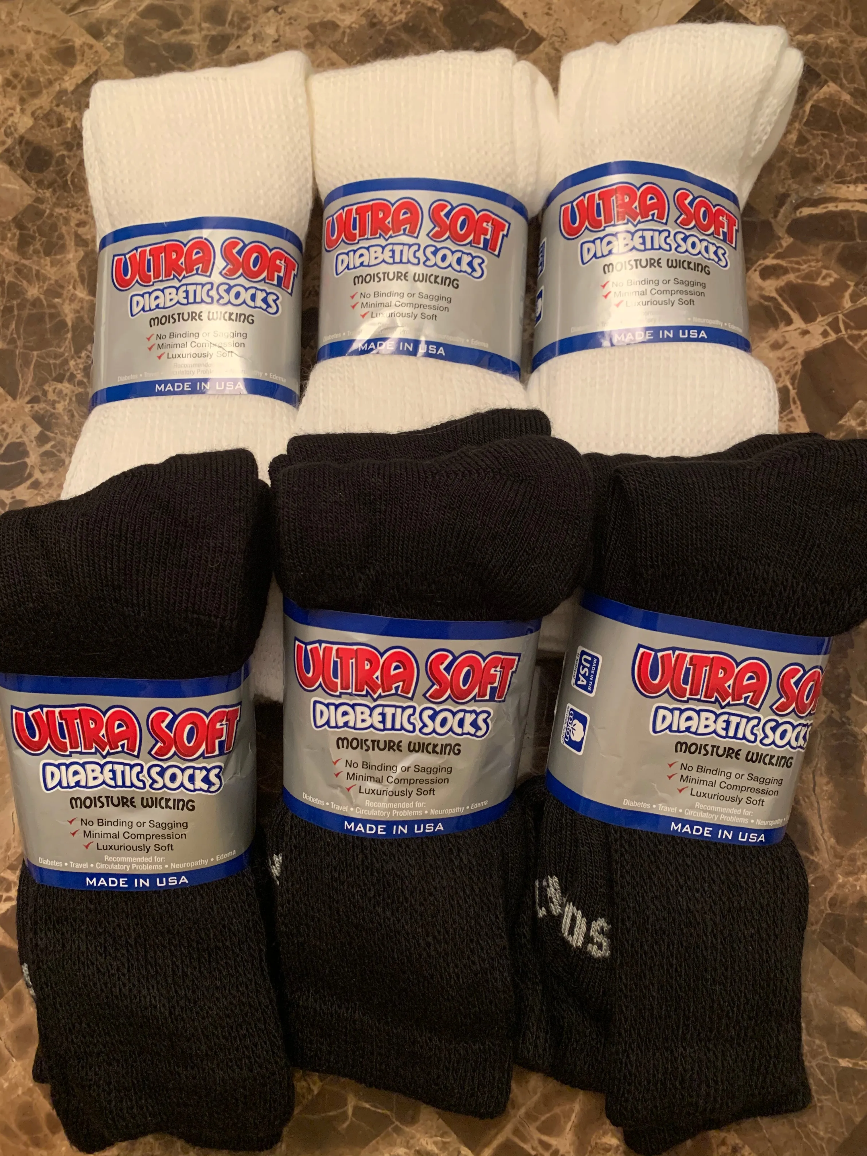 Cresswell Ultra Soft Men and Women Diabetic  Crew Socks