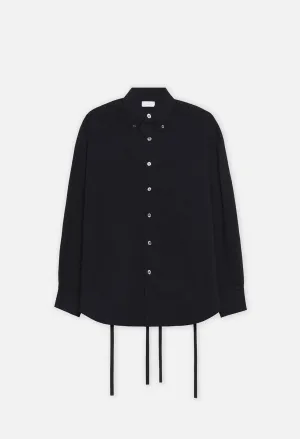 Crinkled Kimono Shirt / Black