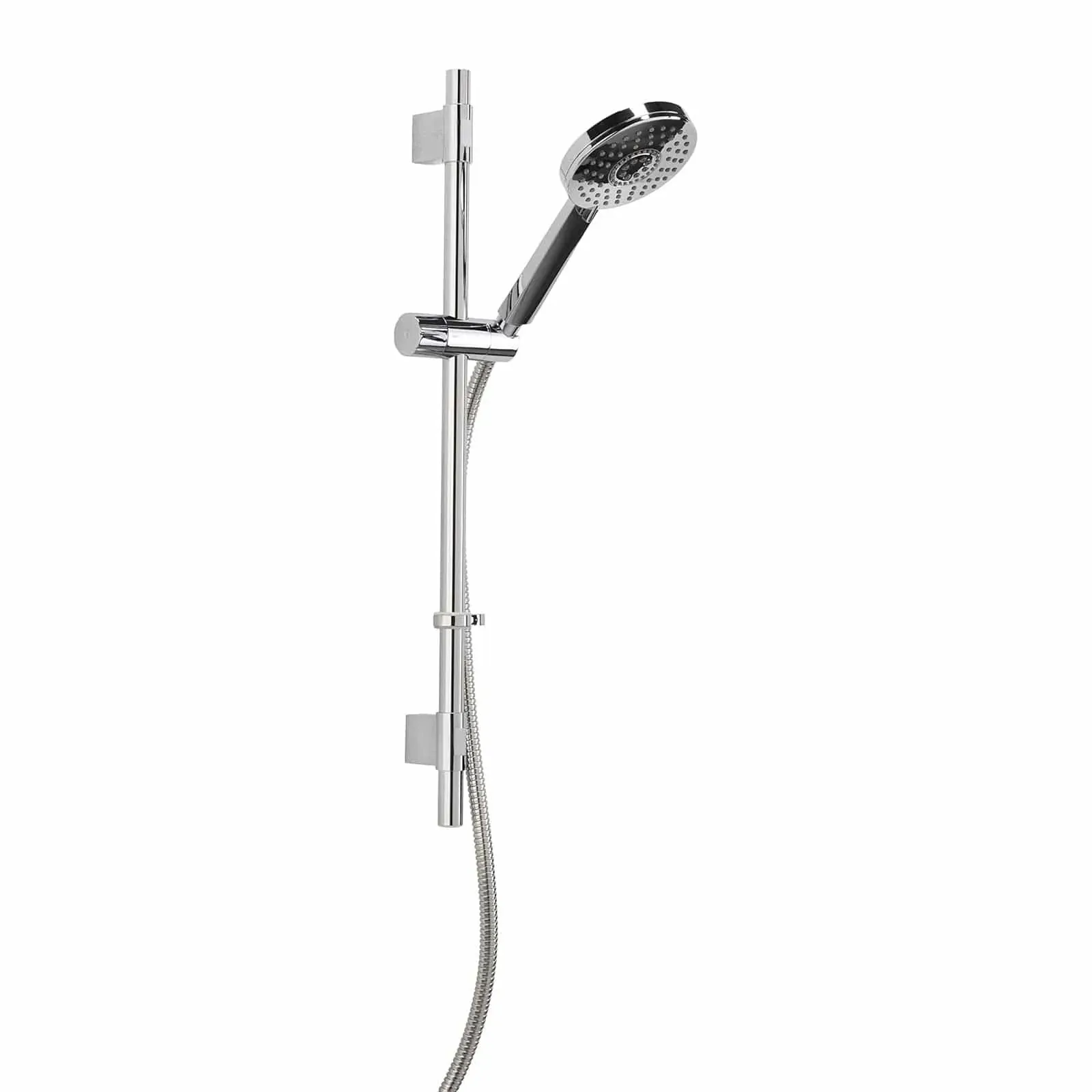 Croydex Matrix Shower Riser Rail Set with Adjustable 5 Pattern Spray Head & 1.5m Stainless Steel Hose
