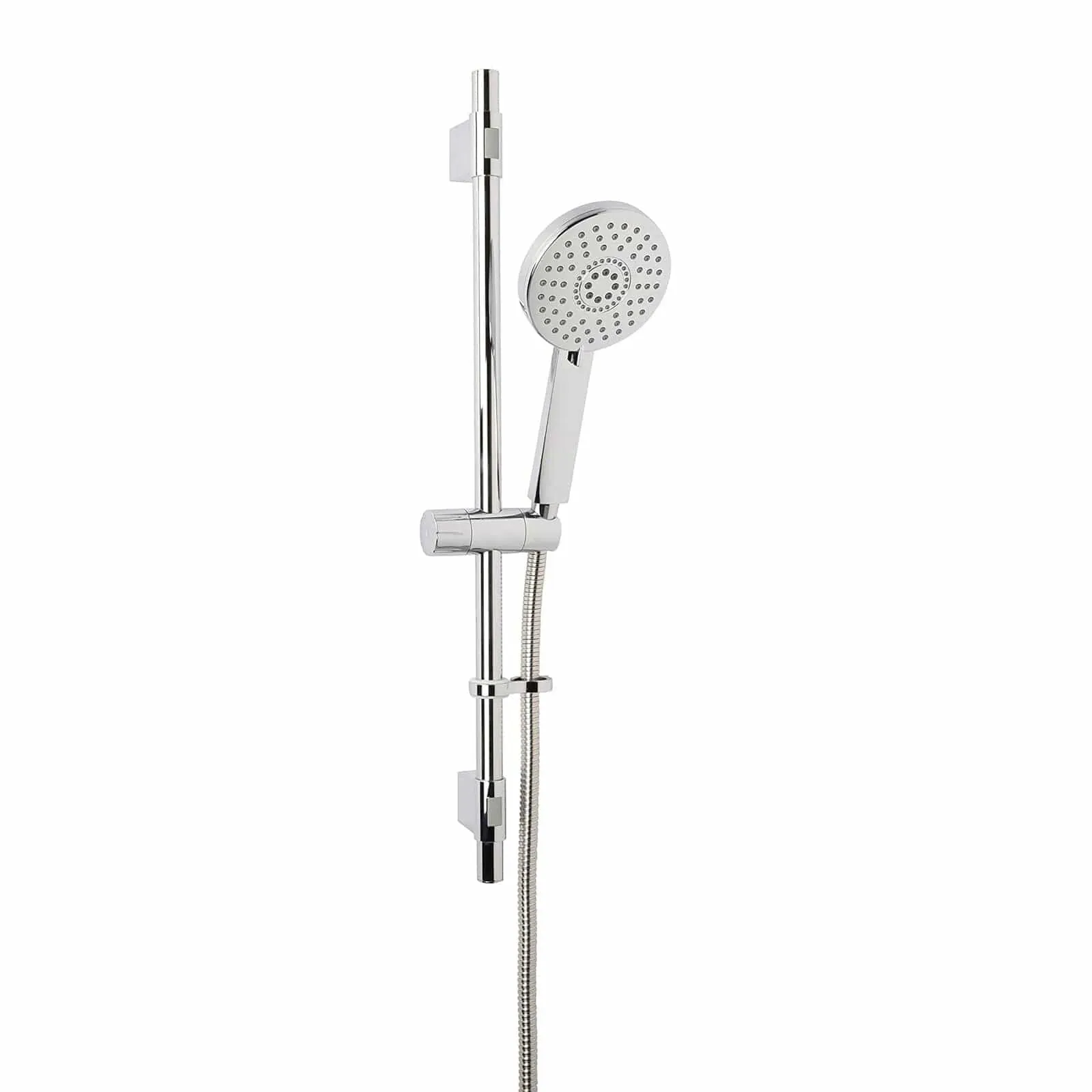 Croydex Matrix Shower Riser Rail Set with Adjustable 5 Pattern Spray Head & 1.5m Stainless Steel Hose