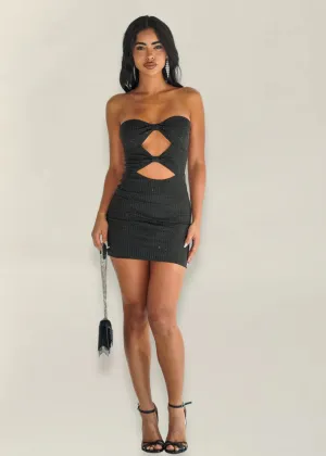 Crystal Mini Dres Black