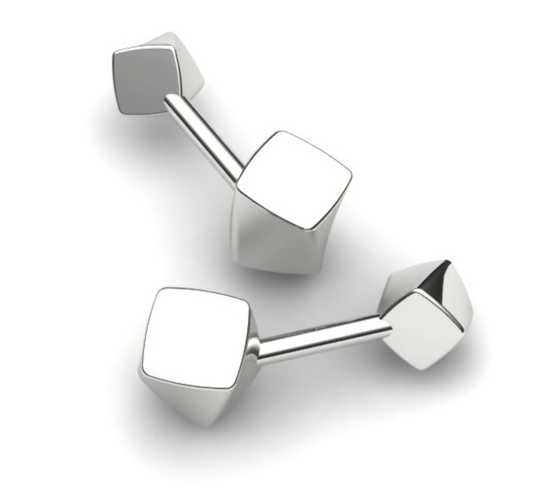 Cube Sterling Silver Cufflinks by Krysaliis