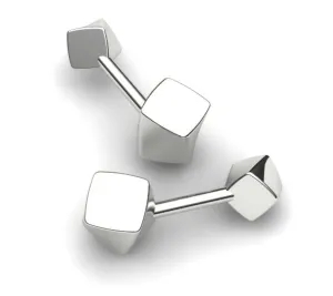 Cube Sterling Silver Cufflinks by Krysaliis