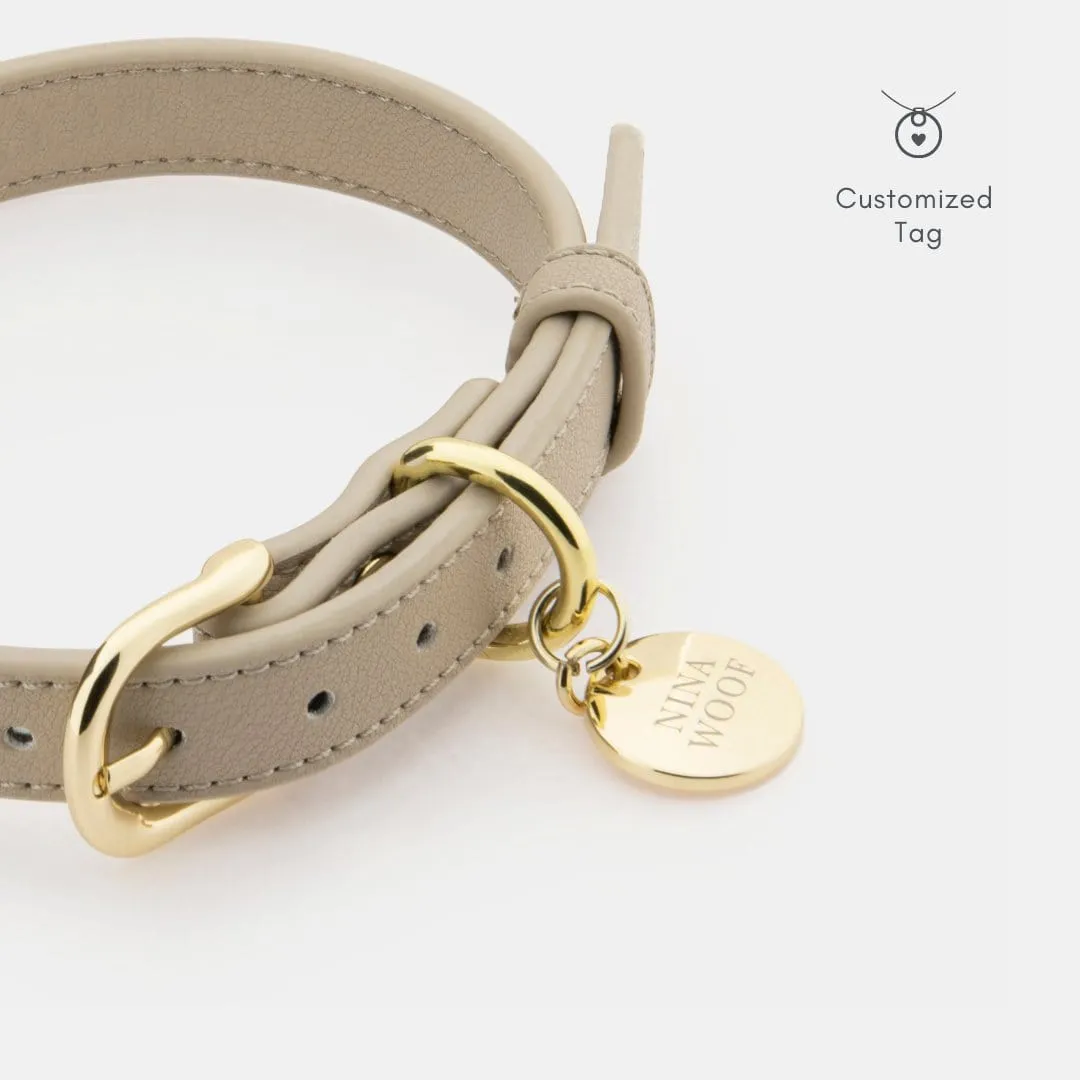 Cupertino Air Tag Enabled Vegan Leather Dog Collar | Multiple Colours