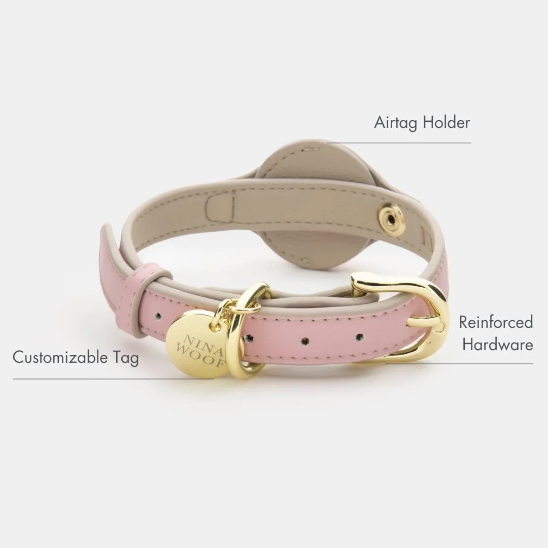 Cupertino Air Tag Enabled Vegan Leather Dog Collar | Multiple Colours