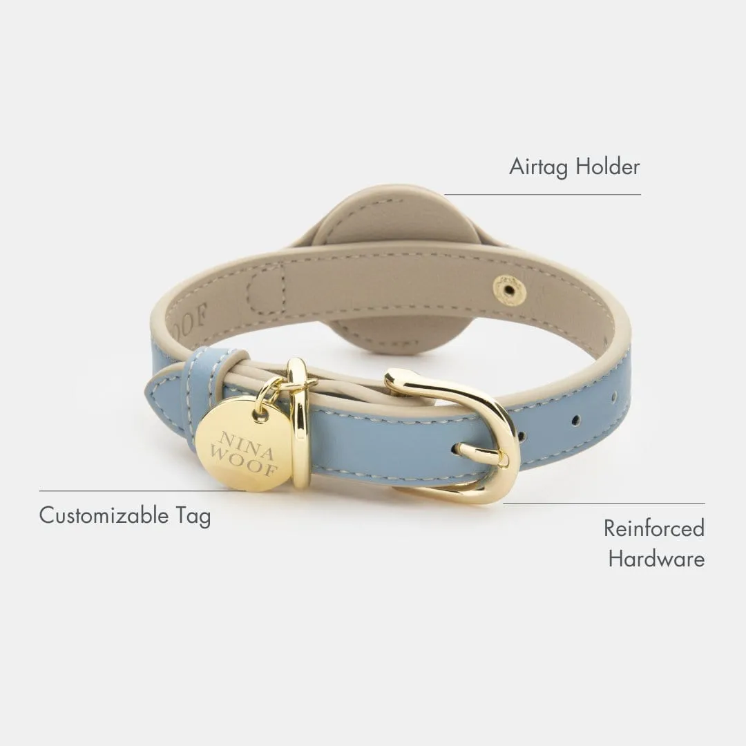 Cupertino Air Tag Enabled Vegan Leather Dog Collar | Multiple Colours